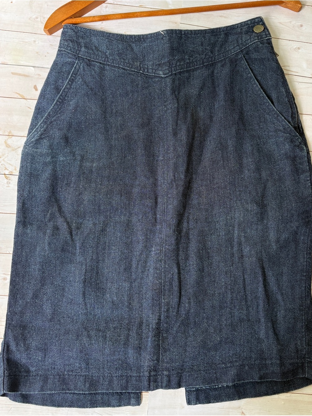 Kenzo Paris linen blend pencil skirt